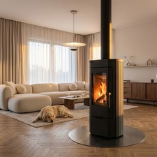 Freistehender Gusseisenofen