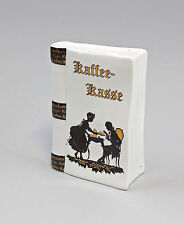 9988349 Porzellan Spardose Buchform Kaffeekasse Scherenschnitt Kämmer 10x15cm