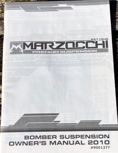 Manual für marzocchi bomber - marzocchi,