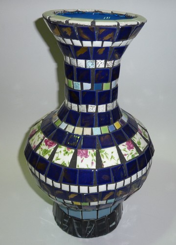 Mosaik vase 1970er jahre - mosaik,