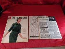 Alte Mode Zeitschrift Neuer Schnitt Schnittmuster Januar 1959 Schnittbogen (4745