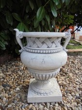 Amphore H.54 cm Steinguss Blumenkübel Steinfiguren Gartendekoration, Statuen