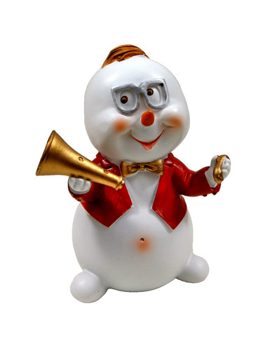 Schneemann musiker trompete - schneemann,