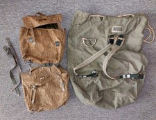 NVA Seesack mit Schließbügel BW + 2 NVA  Teiltaschen + 2 Gurte , DDR Armee