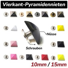 Pyramidennieten Pyramiden Nieten Quadrat Ziernieten Schraubnieten Gothic DIY