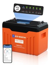 24V 100AH LiFePO4 100A BMS Batterie mit Bluetooth Statusanzeige für Wohnmobile