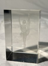 Glaskunst Glas Objekt mit 3D Ballerina 