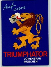 13018366 - Triumphator Loewenbraeu - Loewe trinkt Bier Werbung Bier