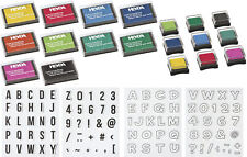 Textil Stempelkissen / Stempel / Buchstaben / Zahlen / Ornamente / Stempelset