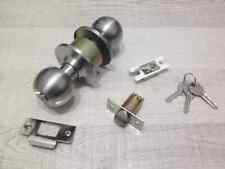 Alu Drehknopf Garnitur Rund mit Schloss, Panikfunktion  Alu Eloxiert