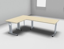Eckschreibtisch Schreibtischkombination GS6 Winkelschreibtisch 240x160 Bürotisch