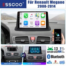 Apple CarPlay Für Renault Megane 3 2008-2014 Android 13 Autoradio GPS Navi 2+64G