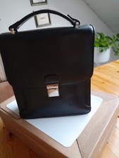 hochwertige , neuwertige echt Leder  Handtasche, schwarz für Damen und Herren,
