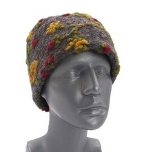 Unikat Mütze Musterwalkstoff