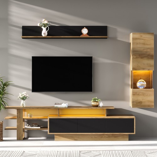 Wohnwand mit led - wohnwand,