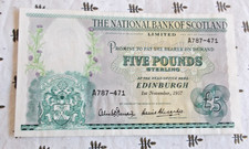 *SCHOTTLAND* *THE NATIONAL BANK OF SCOTLAND £5 NOTE* *1957* *EF/UNC
