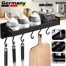 Wandregal Gewürzregal Schwarz