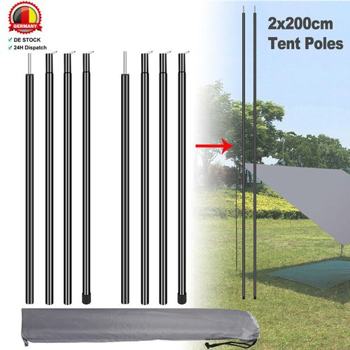 Teleskop zeltstangen - 2x, 2m