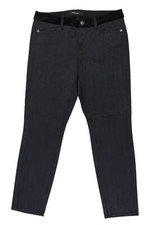 Marc Cain Damen Jeans Hose Gr.N6 schwarz glitzerstreifen gerade Regular Neu