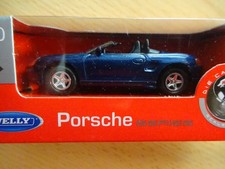 Porsche Boxster blau 1/60 ca. 7,5cm mit Rückzugmotor Modelauto