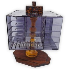 Kassettenkarussell DDR Holzständer Eigenbau Transparent Vintage Kassettenständer