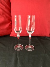 2 Nachtmann Original Pallina Sektgläser, signiert, Neuwertig, Rar, Vintage