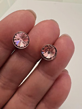 Ohrringe mit Kristalle von Swarovski Rosa 925 Sterlingsilber Neu Eliteschmuck