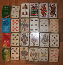 24 x Spielkarten Konvolut,  Skat, Binokel, alte Skatkarten
