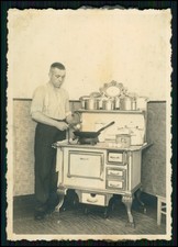 5x Foto Kochmaschine gusseiserner Kohleherd emaillierter Oberfläche und a. 1925