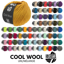 Lana Grossa COOL WOOL 50 g pflegeleichte Merinowolle Stricken Häkeln 160 m
