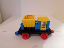 Lego 180 Eisenbahn - einzelner Waggon - kleine gelbe Kipplore mit Kabine