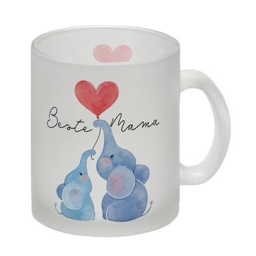 Elefant mutter und kind - mutter, glas