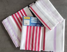 Layla Beere Textil Duschvorhang 180x200cm, bunte Streifen. Reduziert