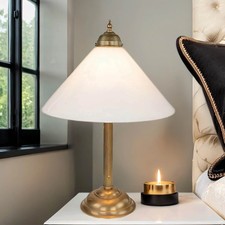Große Tischleuchte Messing