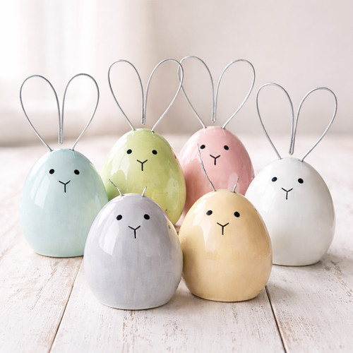 Osterei hase porzellan - hase, 9,5cm