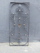 antikes Türgitter Frankreich Gusseisen floral Blüte Restauration 71x31 cm