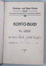 Konsum- und Spar-Verein Speyer Konto-Buch 1911