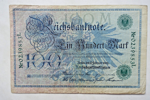 100 mark reichsbanknote - 100,