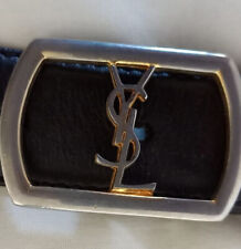 Vintage-Gürtel Ledergürtel, braun, YSL, Größe L,  90 cm, für Taille 86-94 cm