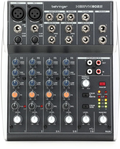 Behringer xenyx 802s channel - xenyx, 8-channel
