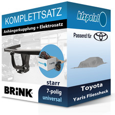 Für Toyota Yaris 10.2013-jetzt BRINK Anhängerkupplung starr + 7polig E-Satz neu