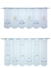 nach Maß Scheibengardine Kaffee Höhe 45/60 Kurzgardine Bistrogardine Cafe Bohne