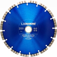 LXDIAMOND Diamant-Trennscheibe 200mm x 25,4mm Stahl-Beton Stein-Säge Waschbeton