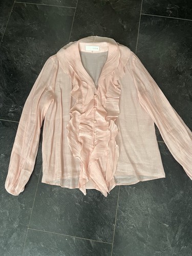 Zara bluse rose - mit, volants