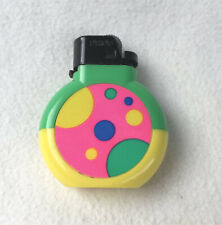 Rundes, buntes Feuerzeug - Einweg, Ø 4,5 cm, Kunststoff