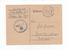 1942 3. Reich Feldpostkarte 7. Komp. VKN Karlshagen ( V-2 Peenemünde )
