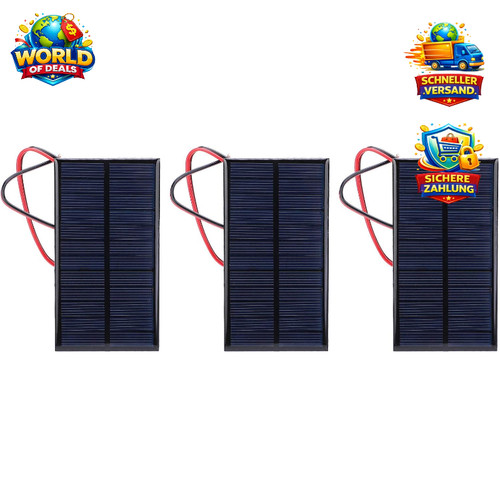 Mini solarpanel teilig - 3-teilig, 6v