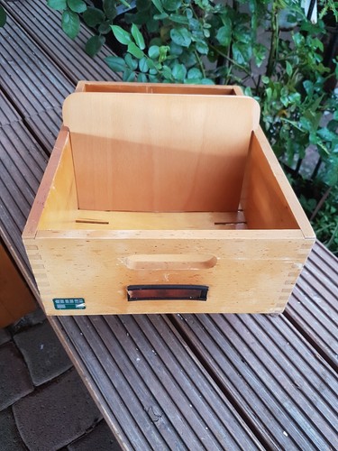 Alter holz karteikasten bus - holz,