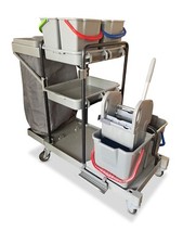 Reinigungswagen profi grau - reinigungswagen,
