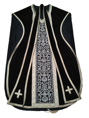 Schwarzes messgewand samt - schwarzes,